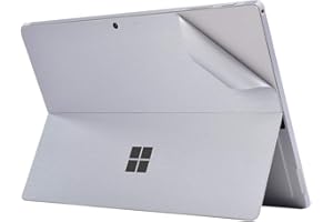 XISICIAO - Adesivo ultrasottile per Microsoft Surface Pro 7 (versione 2019), decalcomania posteriore da 12,3 pollici Argento Argento metallizzato (adesivo corpo + bordo adesivo). For Surfacae Pro 7