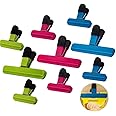 9 clip per alimenti, clip di chiusura, in plastica, per cucina, ufficio, garage