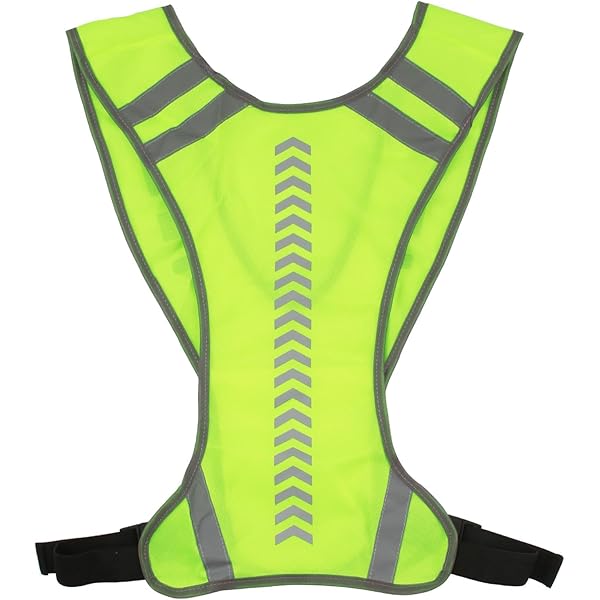 Gilet Riflettente RUNQIN - Alta Visibilit&agrave; Giallo Fluorescente, Per Corsa, Ciclismo, Jogging Notturno