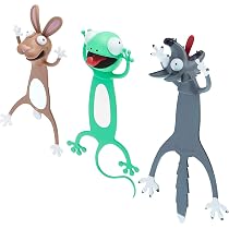Set 8 Segnalibri 3D A Forma Di Animali Cartoon - Divertenti, Colorati, In PVC, Per Bambini, Lettura, Regalo Cancelleria, Bomboniere
