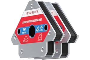 YESWELDER 43KG Escuadra magnetica para soldar 2 Piezas de soporte magnético de soldadura 43KG poder de sujeción Accesorios de soldadura
