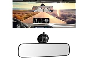 CGEAMDY Espejo Retrovisor Interior Universal con Ventosa para Coche, Plano Gran Angular, Antideslumbrante, 360 Grados de Observación para Bebés