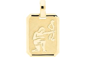 My Gold Damen Herren Anhänger Sternzeichen (Ohne Kette) Echtes Gelbgold 333 Gold (8 Karat) 21mm x 12mm Tierkreiszeichen Horoskop Gaudino