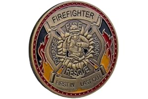 YIQILAFADA Feuerwehrmünze Herausforderung Münze Feuerwehr Rettung Gebetsmünze für Geschenk