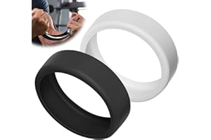 FINEHENCHI Silicone Ring Protector, 2Pcs Silicone Rings Compatible with Oura Ring 4/Oura Rings Gen3, Anti Scratch Elastic Soft Cover Ring Protector Gym for Workout Sports Women Men (Black White, M for 11/12/13)