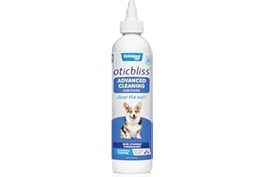 VETNIQUE LABS Oticbliss Advanced Ear Cleaning Products for Dogs & Cats with Odor Control, Drying Agent, Aloe Vera, and Nourishing Vitamin E, Reduce Head Shaking - Clear The Ear (Advanced Cleaning, 237ml)