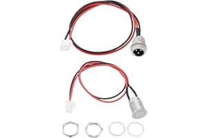 EMSea 3 Pin 2 Wire Inline Charging Port Connector Hoverboard Charging Port for Electric Scooter Plug Socket Battery Charger with Power Switch