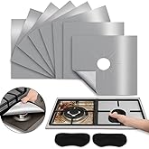 Kyrotech 5Pcs Gas Cooker Protection Mat, Burner Protection Pad, Reusable Gas Cooker Top Covers, For Kitchen, Cut