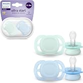 Philips Avent Ultra Start, chupetes anat&oacute;micos dise&ntilde;ados para reci&eacute;n nacidos de 0 a 2 meses, tetina sim&eacute;trica de silicona, si