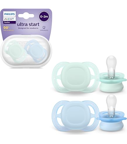 Sucettes Ultra-Douces Philips Avent - Lot De 4, Orthodontiques, Pour Bébés 6-18 Mois, Avec 2 Étuis Stérilisateurs (80% Matières Végétales)