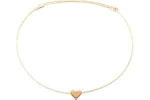 Selfmade Jewelry Łańcuszek na stopę w kształcie serca, regulowany rozmiar, ręcznie wykonany w Niemczech, w zestawie opakowanie prezentowe