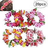 ★Paquete incluye: 20 Piezas hawaianas Leis guirnaldas de diadema.
