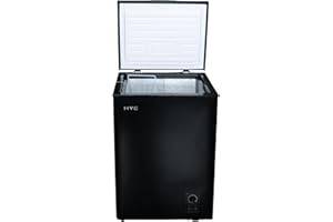 HYE Black 96L Chest Freezer, Compact Freestanding Design, Lightweight Unit 20kg, Quiet 42dB Operation, Suitable for Big Families – RF01CF96B24