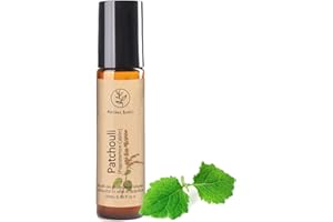 Roll On Olio Essenziale Patchouli AROMA BANO 10ml Olio Essenziale Diluito In Olio Di Jojoba Pronto per l'uso 10ml -100% naturale Ideale Per Aromaterapia (Roll On Olio Essenziale Patchouli)
