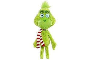 Jkerther Christmas Plush Doll Grinch Plush Gift How The Grinch Stole Soft Stuffed Toys for Children Kids Gifts (Scarf Grinch, 11.86 Inches)