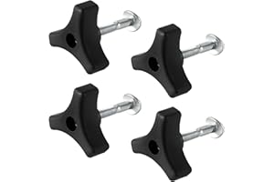 NADIAEN 4 Pcs Lawn Mower Handle Bolts Lawn Mower Parts & Accessories Lawn Mower Handle Parts Universal Lawnmowers Handle Wing Nut And Bolt Triangle Knob Handle Screw Kit for for Honda Lawn Mower Machine