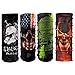 M.Baxter 4 pcs Multifunktionstuch Skull-face-tuch Schlauchtuch Sturmmaske Original Schlauchschal Mikrofaser Halstuch Multischal
