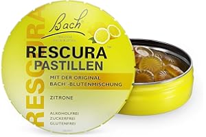 ‎BACH RESCURA Original Bach RESCURA Pastillen: (ehemals Rescue) Bachblüten-Mischung in einer fruchtigen Pastille, Zitrone, 50g