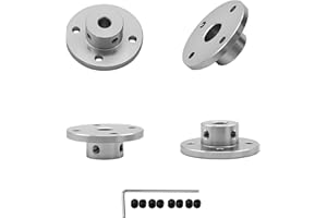 WINWILL Lot de 4 connecteurs d'embrayage à bride de 6 mm en alliage d'aluminium, accessoires de couplage rigides, raccords d'axe d'arbre pour moteurs de modélisation RC DIY