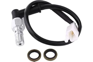 KIMISS sensore stop moto + Interruttore della luce di pressione del freno del motociclo, interruttore della luce posteriore del motociclo universale per il motociclo (filo spesso M10 1.25MM)