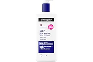 Neutrogena Norweska formuła Deep Moisture natychmiast wchłaniająca się balsam do ciała (400 ml) zapewnia więcej wilgoci w przypadku suchej skóry, 400 ml