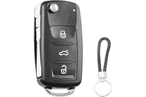 SLshiBo Autoschlüssel Gehäuse Schlüssel VW 3 Tasten Gehäuse der Fernbedienung Typ Messer für VW Golf Mk6 Tiguan Skoda Polo T5 Passat Seat Octavia CC Auto Schlüsselgehäuse Pilot Autoschlüssel