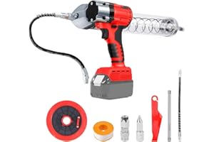 WingFly Pistola Engrasadora inalámbrica para Milwaukee M18 18V Batería, 13000 PSI, motor sin escobillas, cartuchos de grasa de 650 ml, para engrasar vehículos y máquinas (sin batería)