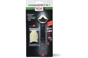 MEM fogplattång 3-i-1, fogplattång för utjämning, borttagning och modellering av fogar, spatel för rengöring, patronöppnare