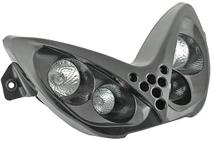 Faro de doble óptica negro con 4 bombillas halógenas TNT, Scooter MBK 50 Nitro Tuning