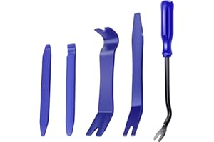 Maykafay Kit di Smontaggio per Riparazioni Auto, 5pcs Rimozione Ricambio Cunei in Plastica Leve Refit Set, Removal Tools Kit, Auto Trim rimozione Installer Pry Strumento Attrezzi,Blu