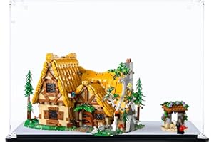 icuanuty Vitrine en acrylique pour Lego Disney Blanche-Neige et les Sept Nains 43242,76419,10359,72037,76323 - Rangement et organisation protégés contre la poussière - 39 x 29 x 25 cm - Étui