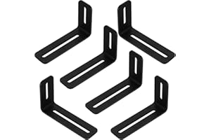 SYBDXJ verstellbare Befestigungswinkel mit 2 Langloch, 6 Stk L-förmige Möbel Eckwinkel Winkelverbinder, 90 Grad Verstellwinkel Ecke Klammer Halterungen Rechtwinkliges, (101+60) x30mm/Dicke 3 mm