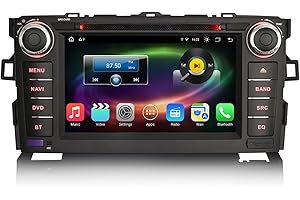 Erisin 8-rdzeniowe radio samochodowe z systemem Android 12 z nawigacją GPS, do Toyota Auris Corolla Altis DVD, obsługuje DAB+, bezprzewodowy ekran dotykowy CarPlay, DSP, WiFi, FM, Bluetooth, Android,