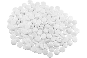 ARSUK 110 Pcs White Pebbles - Glass Pebbles for Decoration in Fish Tanks, Aquariums, Vases, Plant Pots, Gardens, and Home Decor - Fish Tank Gravel, Stones, Beads, Nuggets, and Crystal Gemstones