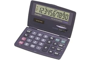 ‎CASIO CASIO Taschenrechner SL-210TE, 10-stellig, mit Steuerberechnung, Tausenderunterteilung, klappbar, Solar-/Batteriebetrieb