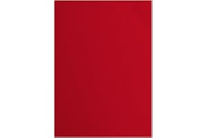 VAESSEN CREATIVE Cartoncino Florence Testurizzata - Materiali per Biglietti colorati A4 - Poppy - 10 Fogli - Carta per Scrapbooking, Biglietti, Fustellatura e Progetti con Carta - 216 gsm - Rosso