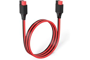 ELFCULB Anderson Extension Cable,10AWG 45A Anderson Connector Cable Anderson Power Pole Extension Cable for Portable Power Station Solar Panel(0.6M/2FT)