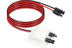 Uadme Solar Presse-Étoupe d'Entrée de Câbles, Solaire Passe-Toit, Solaires Boîte de Câble, 2 M 10 AWG avec Connecteur, pour Caravane Bateau Camping Car