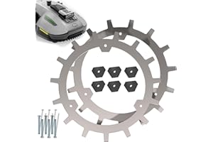 BENGS MODELLBAU Crampons pour Mammotion Yuka Mini - Acier Inoxydable - Ébavurés - 6 x Vis en acier inoxydable - Amélioration de la traction pour tondeuse robot robot tondeuse