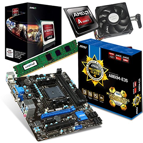 Aufrüstkit MSI A88XM+AMD A6-5400K+4GB Desktop-PC (AMD A Series A6-5400K, 4GB RAM, AMD APU Radeon HD7450D on Chip, kein Betriebssystem)