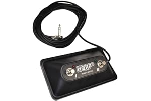 HQRP Interruttore di pedale per amplificatore a 2 pulsanti per Peavey 03022920 adatta a Nashville, ValveKing, Windsor, 6505 Head, 6505 112 Combo amps