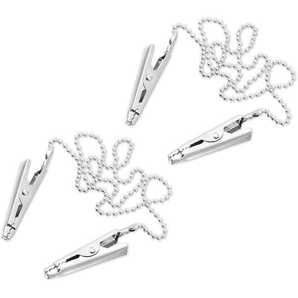 Wellsamed Serviettenkette Metall – 37,5 Cm, Mit Clips, Für Pflege & Behandlung
