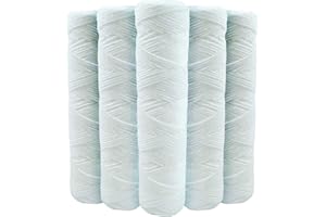 TOODO Set Di 5 Cartucce Avvolte 9"3/4-10µm Per Portafiltro Acqua