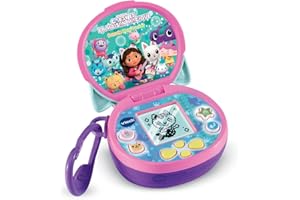 VTech - Gabby et La Maison Magique, Console Magi'Pocket, Mini Console de Jeu Portable avec Écran Animé, 10 Cadrans, 4 Jeux, Cadeau Enfant de 3 Ans à 7 Ans - Contenu en Français