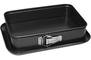 Guardini, Molde de apertura rectangular 28x19 cm, Fondo antigoteo, Acero con revestimiento antiadherente, Negro, Made in Italy, Línea Gardenia