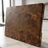 El Yapımı Ceviz End Grain Kesme Tahtası 40x30x4 cm &ndash; Masif Ahşap Kasap Blok &ndash; Kalın Doğrama Tahtası &ndash; Profesyonel Mutfak ve S