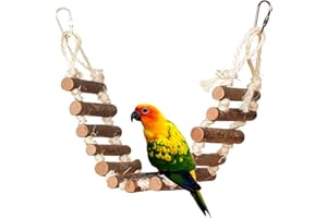 Leiter Vogel Spielzeug,Bogoro Spielzeug Holzleiter,Klettern Kletter Holz,Vogel Leiter Vogelspielzeug, für Kleine Bis Mittlere VöGel