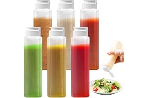 VGECEE 6 Pcs Biberon Salsa Cocina 300ml ø70x240mm Botella Exprimible Aceitera Plastico Biberon Botellas Salsas Pequeño Libre de BPA Dispensador de Botella para Salsas Ketchup Mostaza Aceite de Oliva