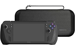 Skull & Co. GripCase Bundle for ROG Ally X: miękkie etui ochronne z teksturowanymi uchwytami Full Protection and Stand, Shock-Absorption Non-Slip and Anti-Scratch Cover Design (with Carrying Case)-