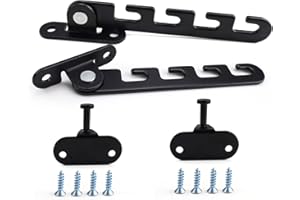 Kippfenster Feststeller Metall, SPRHR 2 Stück Fensterfeststeller für Kippfenster, Kippfensterschutz Schwarz, Verstellbar, Geeignet für Schiebefenster, Normale Fenster